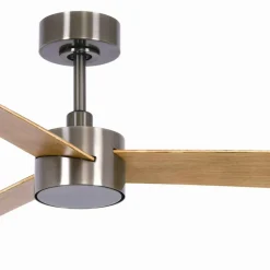 Plafondventilator Climate IV nikkel/teak stil