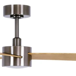 Plafondventilator Climate IV nikkel/teak stil