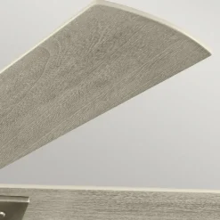 Plafondventilator Colerne 52 LED, nikkel/wit walnoot