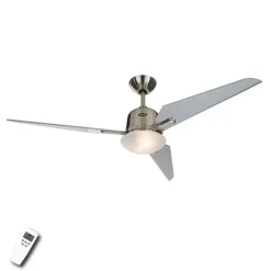 Plafondventilator Eco Aviatos, zilver, 132 cm