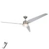 Plafondventilator Eco Aviatos, zilver, 162 cm