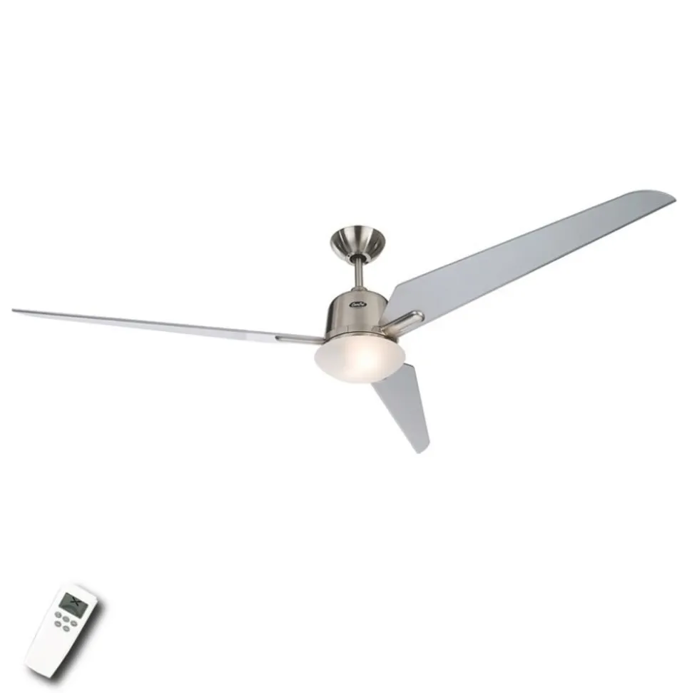 Plafondventilator Eco Aviatos, zilver, 162 cm