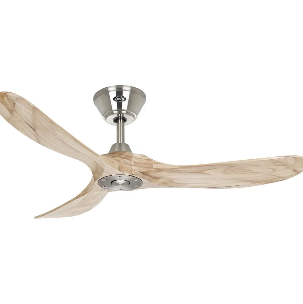 Plafondventilator Eco Genuino 122chroom/hout licht