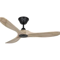 Plafondventilator Eco Genuino 122 zwart/hout licht