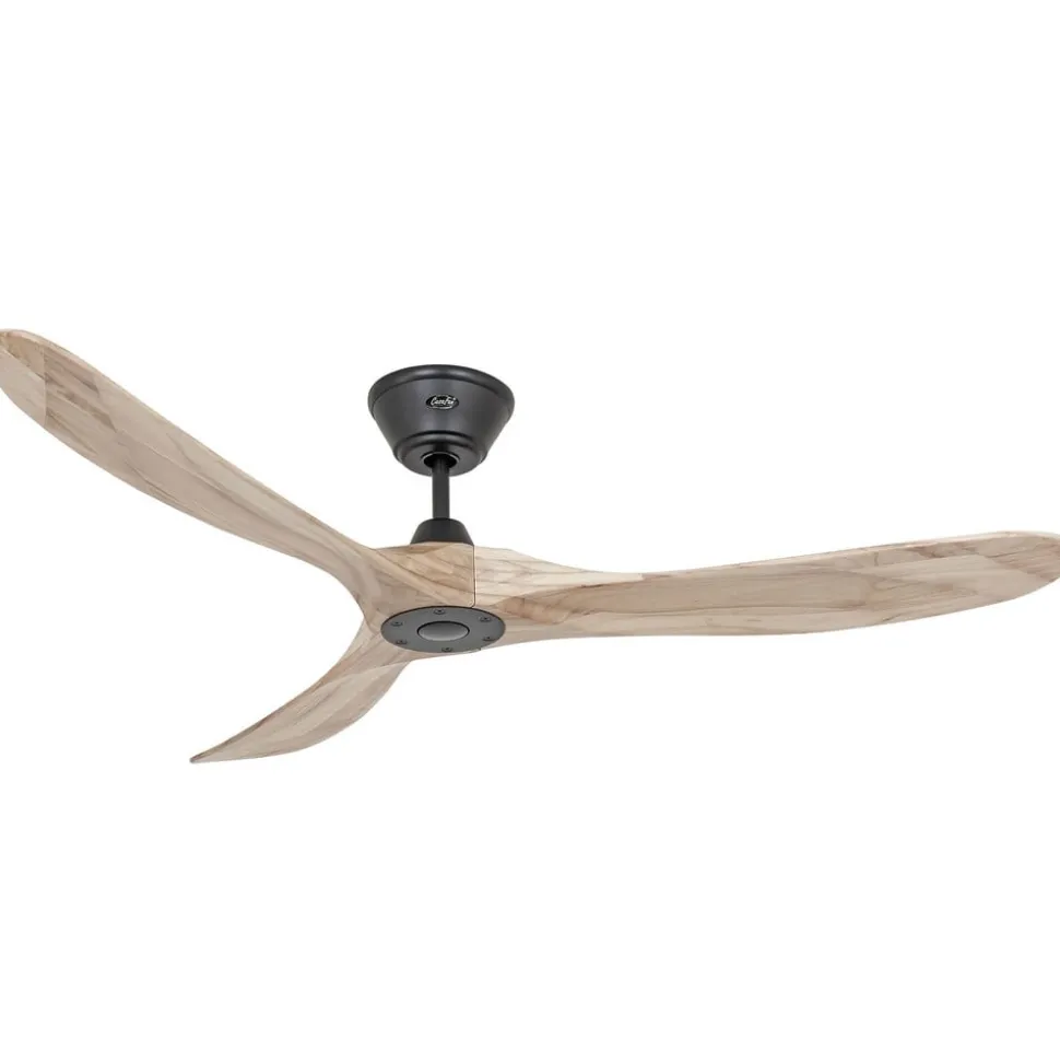 Plafondventilator Eco Genuino 152 zwart/hout licht