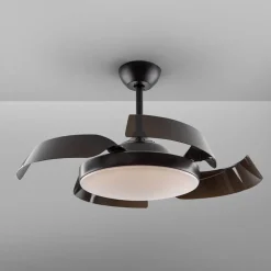 Plafondventilator Enzo met LED dimbaar, CCT zwart