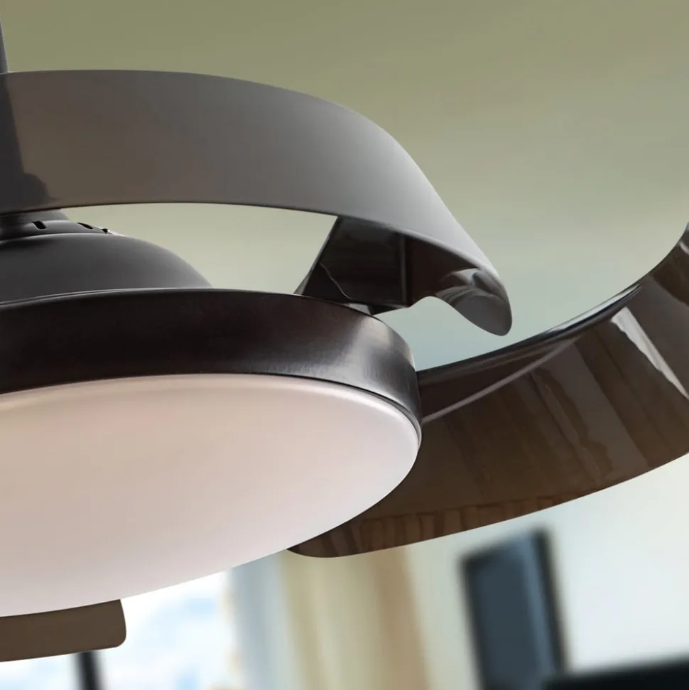 Plafondventilator Enzo met LED dimbaar, CCT zwart