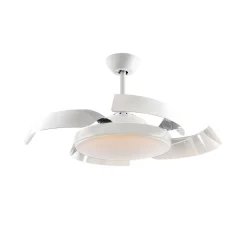 Plafondventilator Enzo met LED dimbaar, CCT, wit