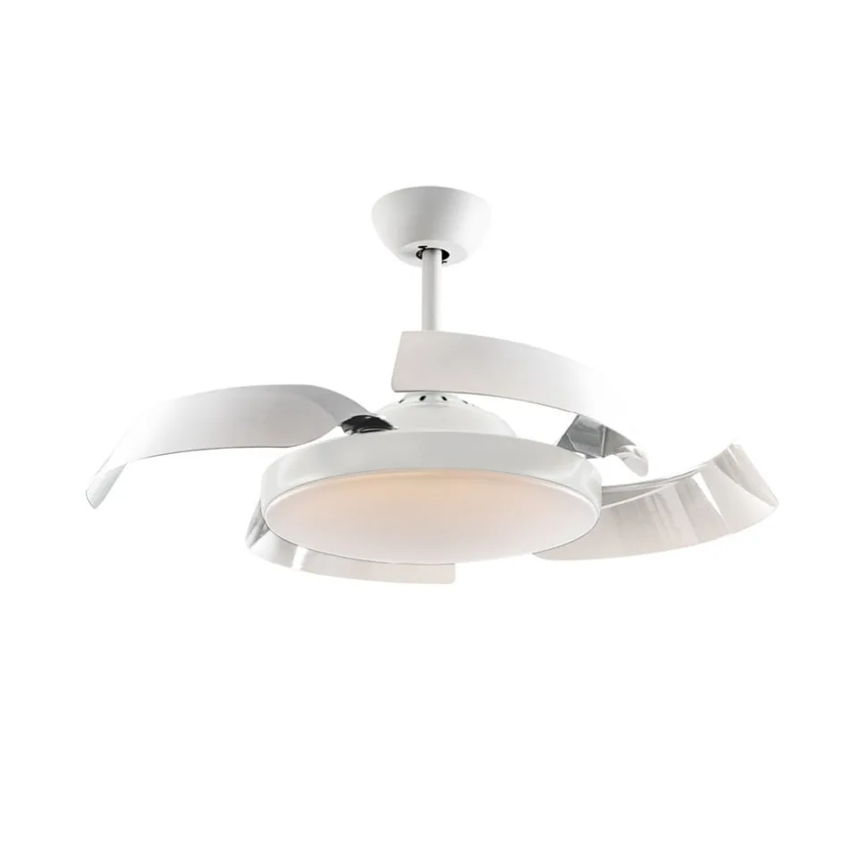 Plafondventilator Enzo met LED dimbaar, CCT, wit