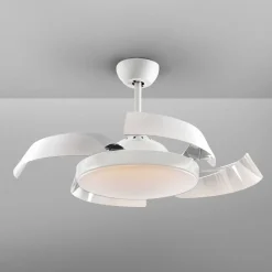 Plafondventilator Enzo met LED dimbaar, CCT, wit