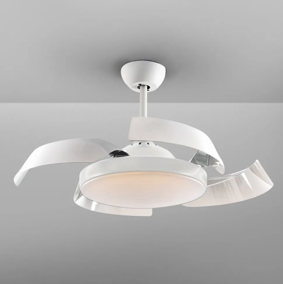 Plafondventilator Enzo met LED dimbaar, CCT, wit