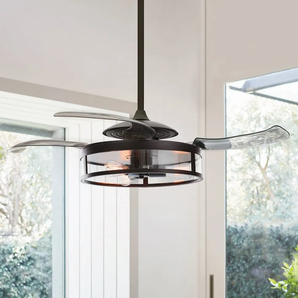 Plafondventilator Fanaway Classic licht zwart geruisloos