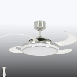 Plafondventilator Fanaway Evo 1 chroom mat stil