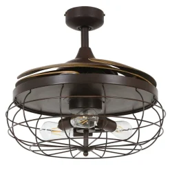 Plafondventilator Fanaway Industri bruin stil