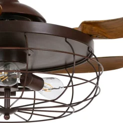 Plafondventilator Fanaway Industri bruin stil