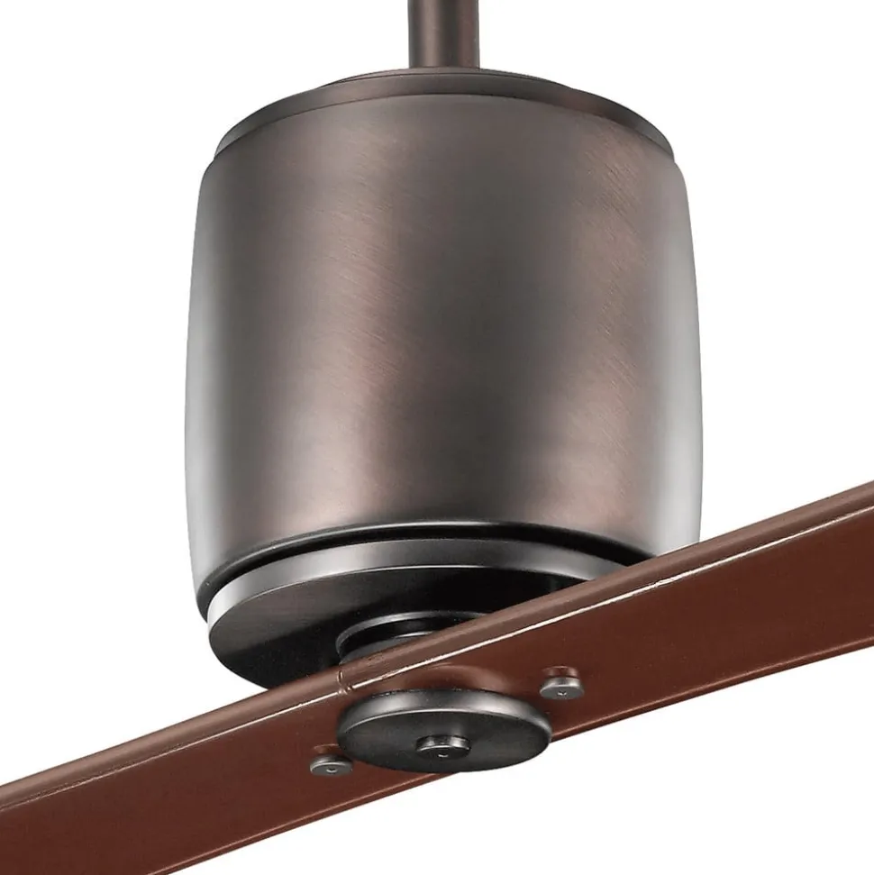 Plafondventilator Ferron, bladen brons geolied