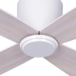 Plafondventilator Fraser wit/eiken DC stil Ø 132 cm