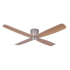 Plafondventilator Fraser chroom/eiken DC stil Ø 132 cm