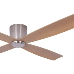 Plafondventilator Fraser chroom/eiken DC stil Ø 132 cm