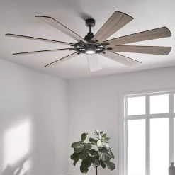 Plafondventilator Gentry 85 donker walnoot/wit