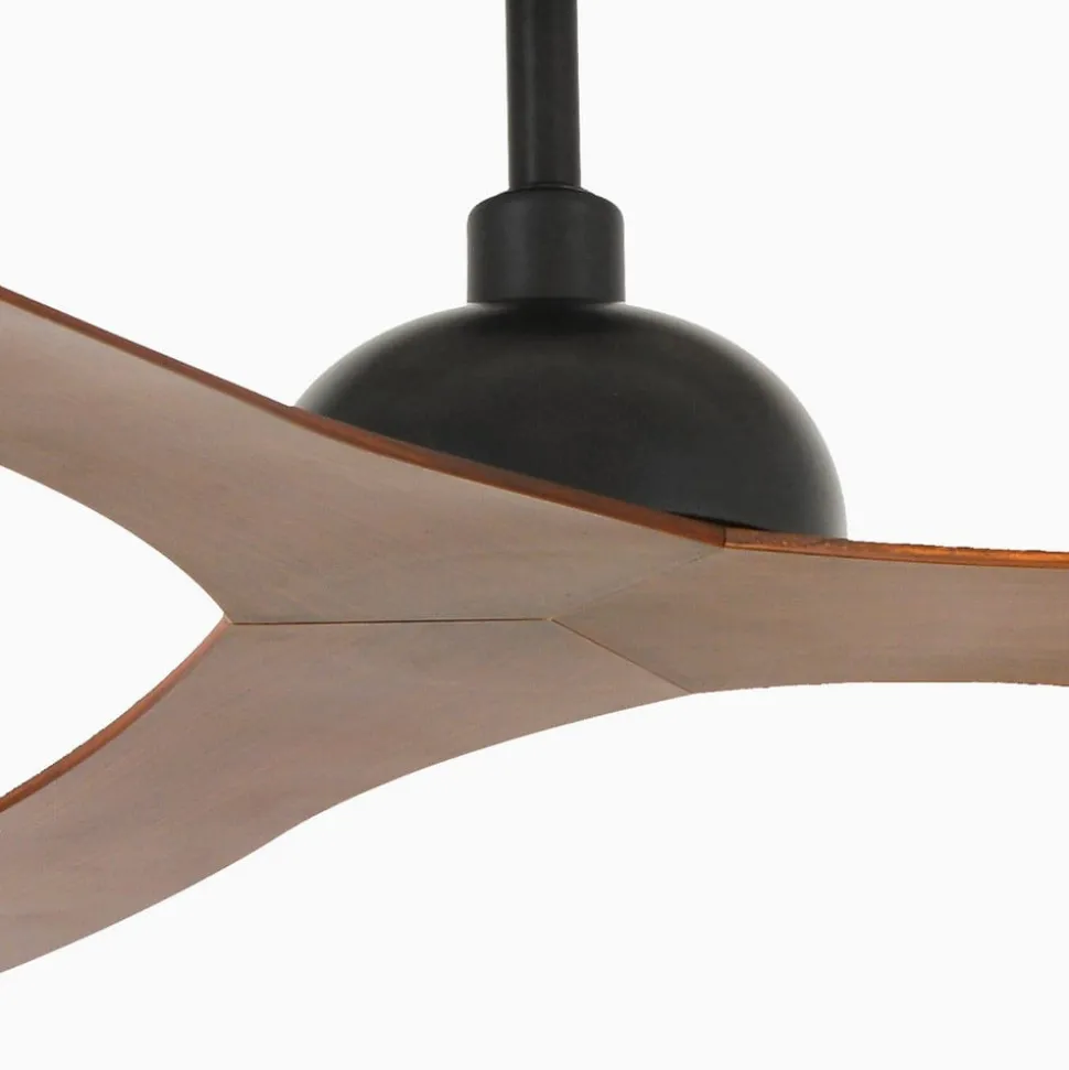 Plafondventilator Gotland, DC, zwart/hout donker