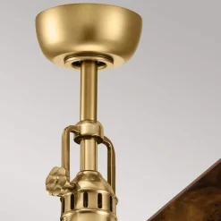 Plafondventilator Hatteras Bay 56, antiek messing