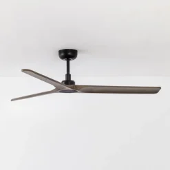 Plafondventilator Heywood M DC, zwart/hout donker