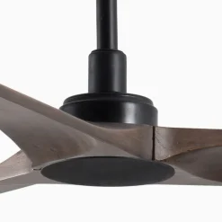 Plafondventilator Heywood M DC, zwart/hout donker