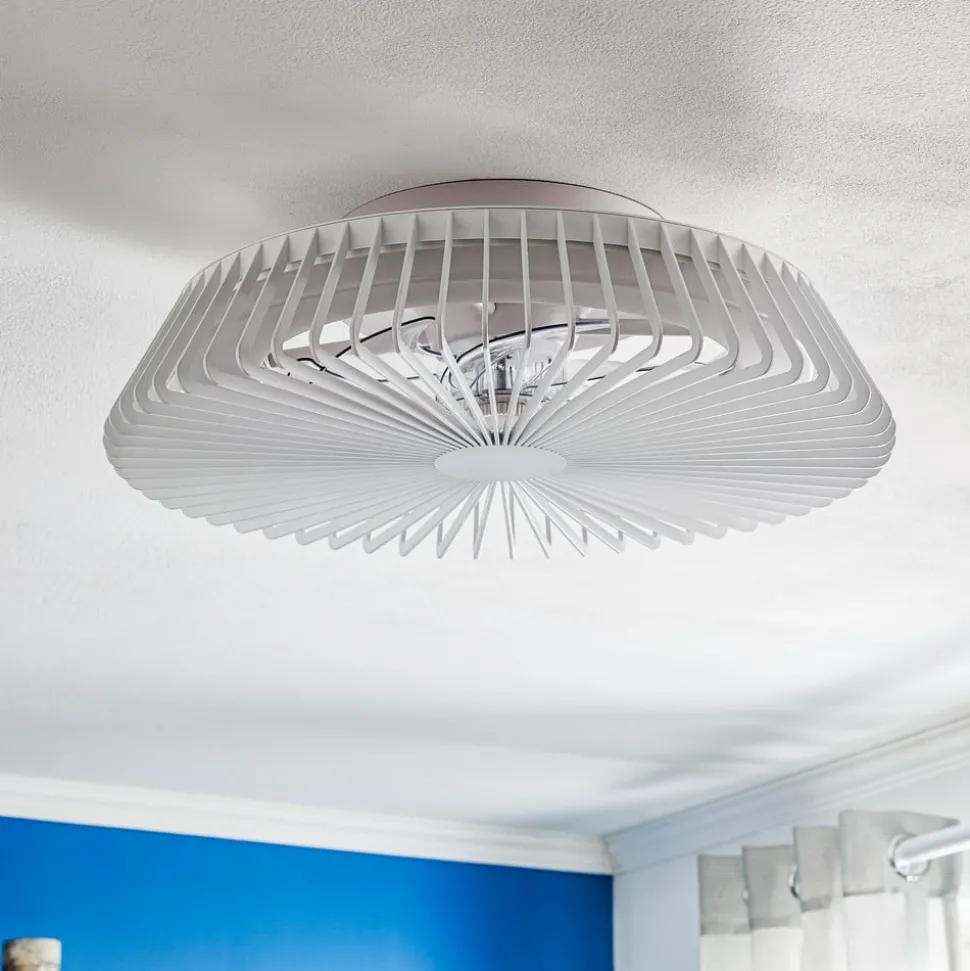 Plafondventilator Himalaya LED, app, afstandsbediening, wit