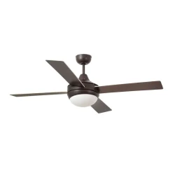 Plafondventilator Icaria L met lichtbruin/mahonie