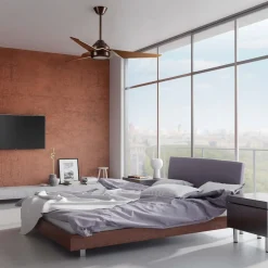 Plafondventilator Jade, brons, stil, Ø 152 cm, 60 W