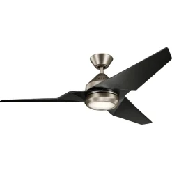 Plafondventilator Jade, zwart, stil, Ø 152 cm, 60 W