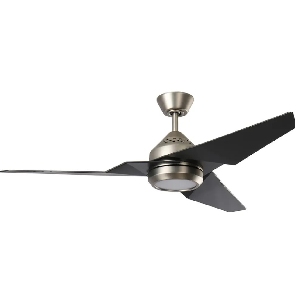 Plafondventilator Jade, zwart, stil, Ø 152 cm, 60 W