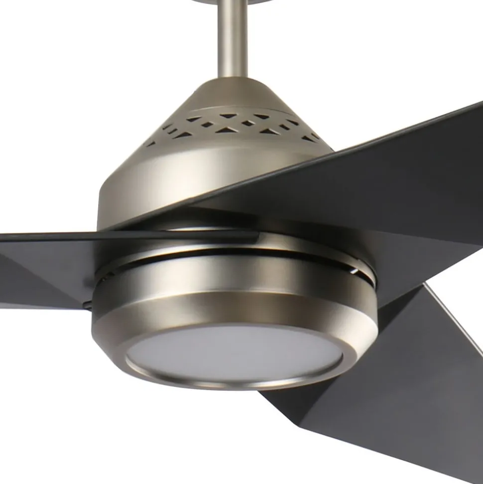 Plafondventilator Jade, zwart, stil, Ø 152 cm, 60 W