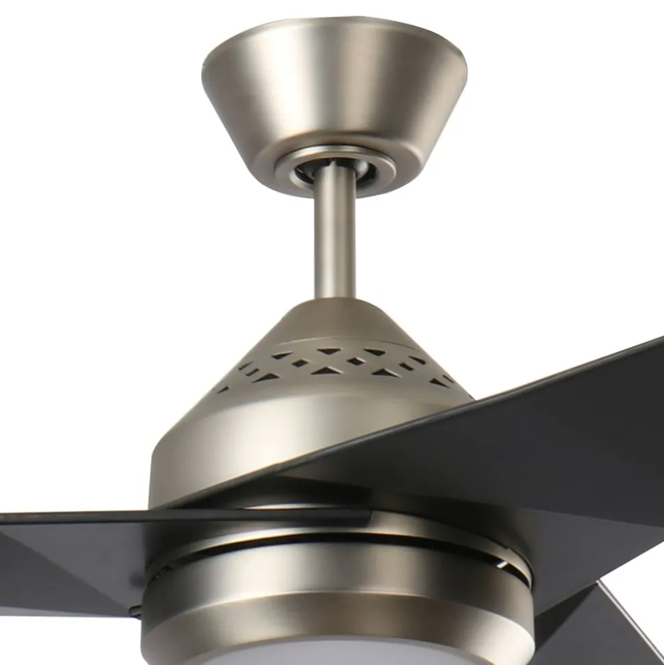 Plafondventilator Jade, zwart, stil, Ø 152 cm, 60 W