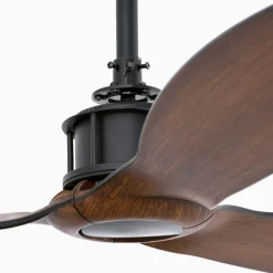 Plafondventilator Just Fan M zwart/hout donker