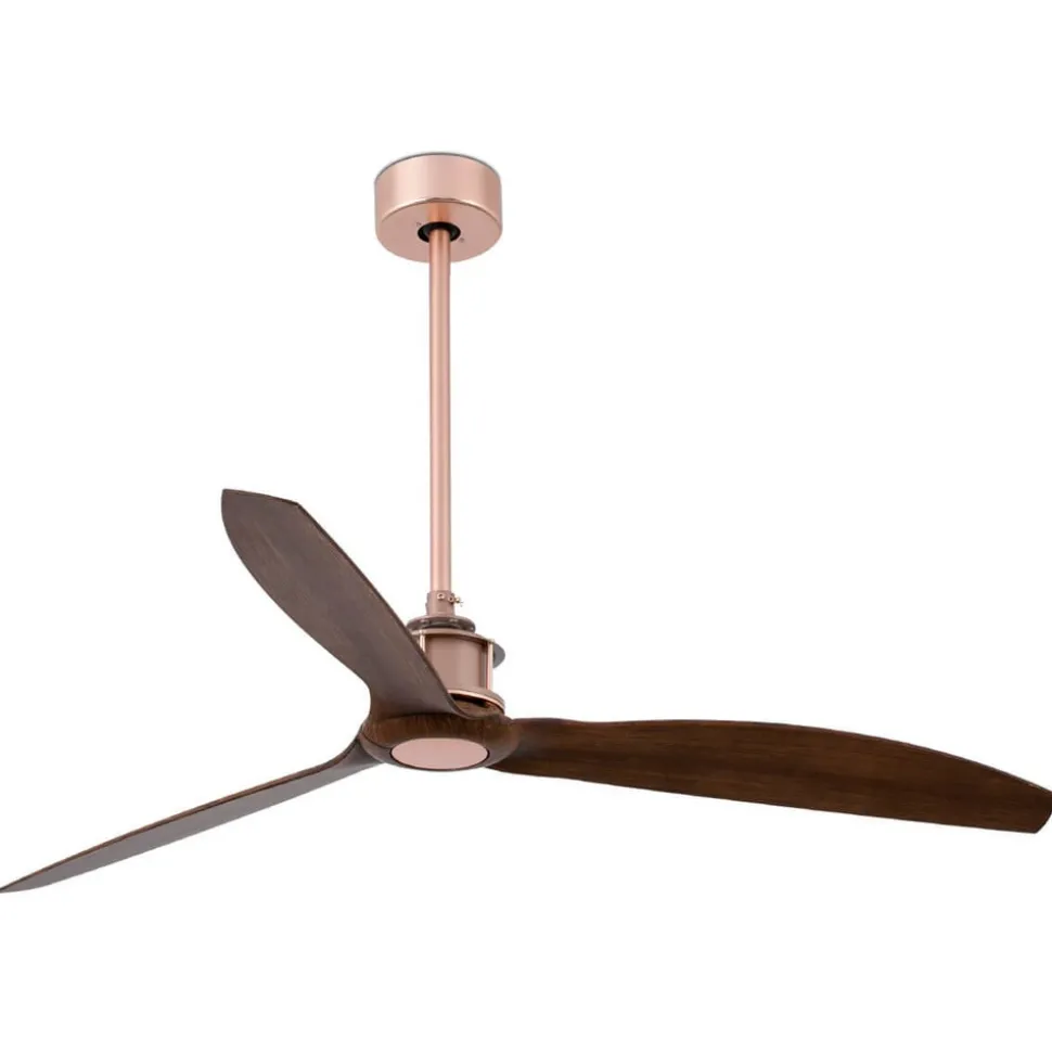 Plafondventilator Just Fan koper walnoot