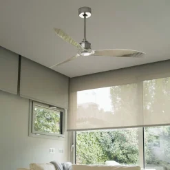 Plafondventilator Just Fan M chroom/transparant