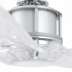 Plafondventilator Just Fan M chroom/transparant