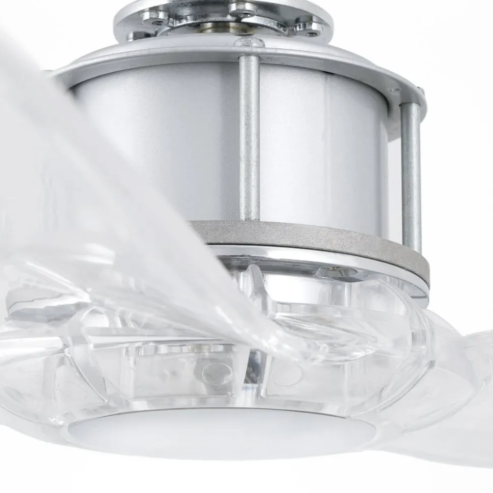 Plafondventilator Just Fan M chroom/transparant