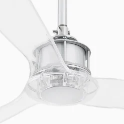 Plafondventilator Just Fan M chroom/transparant