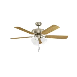 Plafondventilator Las Palmas, 3xE27, trekschakelaar, mat nikkel