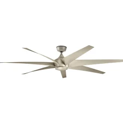 Plafondventilator Lehr, IP44, zilver antiek