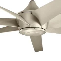 Plafondventilator Lehr, IP44, zilver antiek