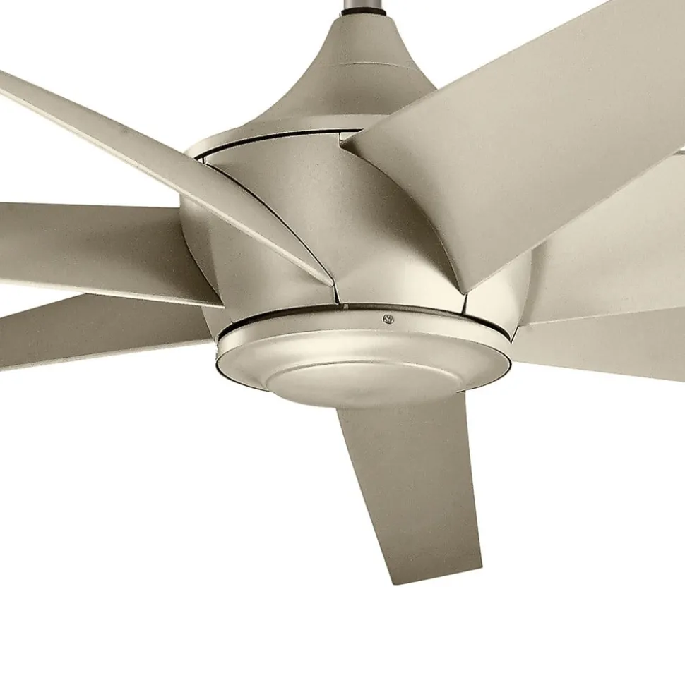 Plafondventilator Lehr, IP44, zilver antiek