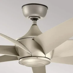 Plafondventilator Lehr2, IP44, antiek zilver, Ø 137 cm