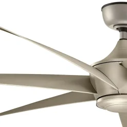 Plafondventilator Lehr2, IP44, antiek zilver, Ø 137 cm