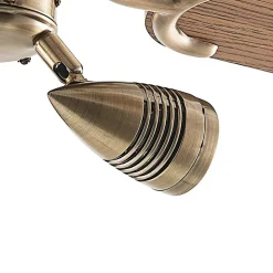 Plafondventilator Lucande met verlichting Anariki, stil, messing