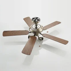 Plafondventilator Lucande met verlichting Anariki, stil, messing