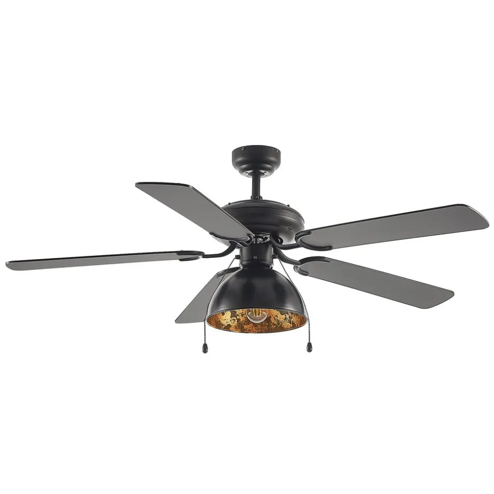 Plafondventilator Lucande met verlichting Shamoian, stil, Ø 130 cm